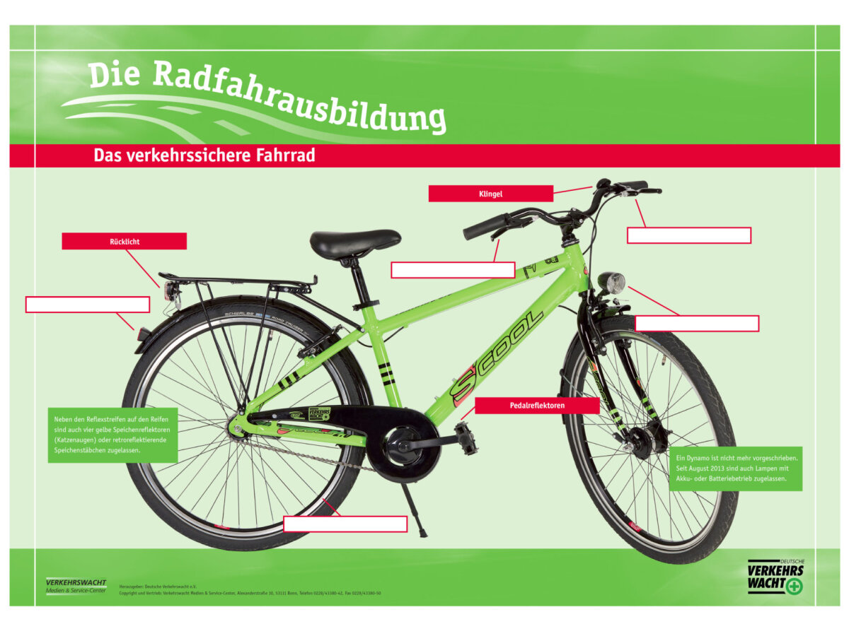 Lehrtafel Das verkehrssichere Fahrrad, 69,50