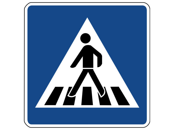 Verkehrszeichen 350-10 – Fußgängerüberweg (Rechtsaufstellung)
