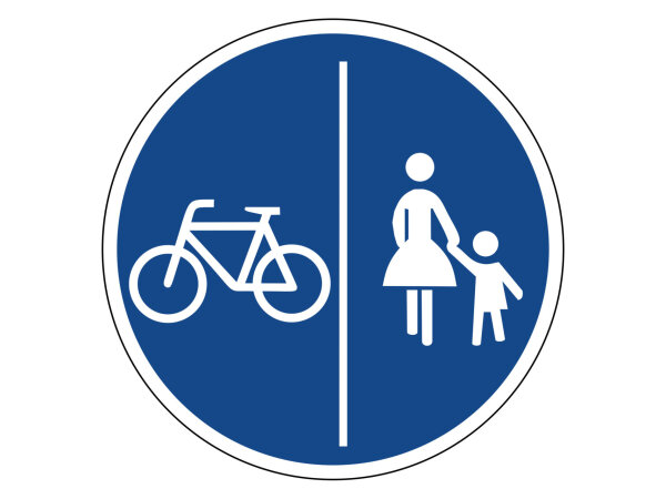 Verkehrszeichen 241-30 – Getrennter Fuß- und Radweg