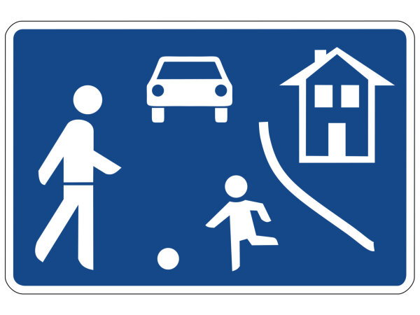Verkehrszeichen 325.1 – Beginn eines verkehrsberuhigten Bereichs