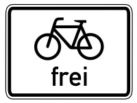 Verkehrszeichen 1022-10 – Radfahrer frei