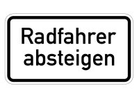 Verkehrszeichen 1012-32 – Radfahrer absteigen...