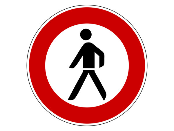 Verkehrszeichen 259 – Verbot für Fußgänger