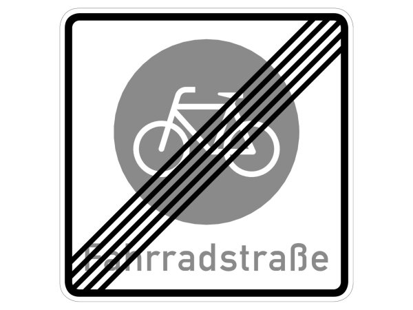 Verkehrszeichen 244.2 – Ende der Fahrradstraße
