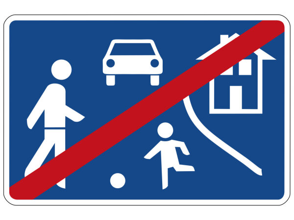 Verkehrszeichen 325.2 – Ende eines verkehrsberuhigten Bereichs