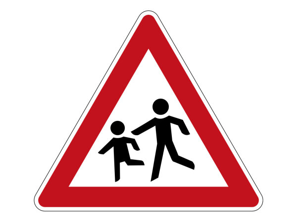 Verkehrszeichen 136-10 – Kinder (Aufstellung rechts)