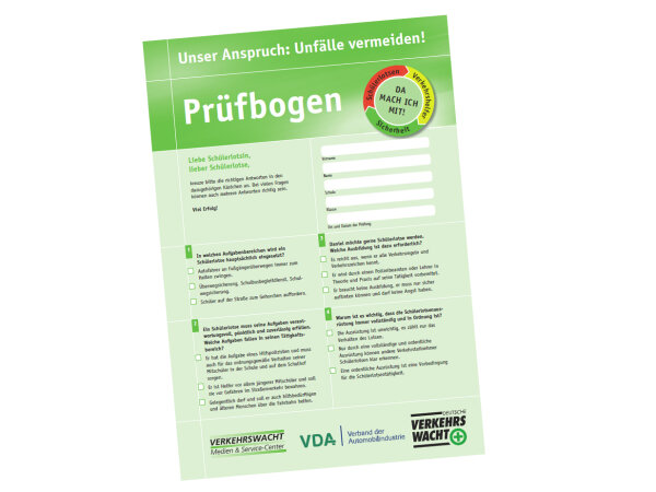 Prüfungsbogen Schülerlotse/in