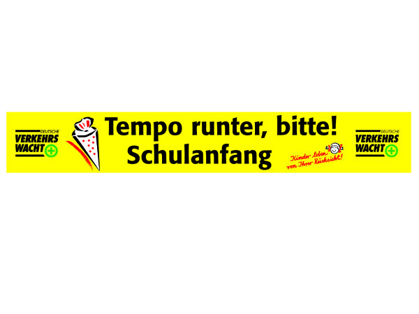 Spannband – Tempo runter, bitte! Schulanfang
