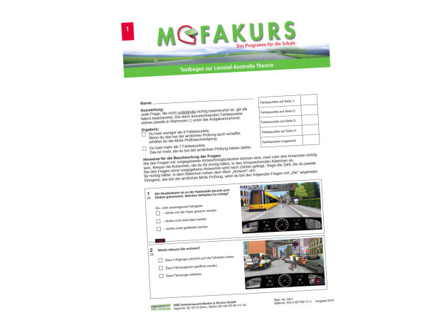 Mofakurs Testbogensatz