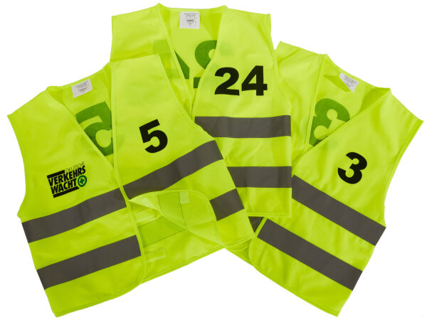 Warnwesten mit Startnummern 1-30